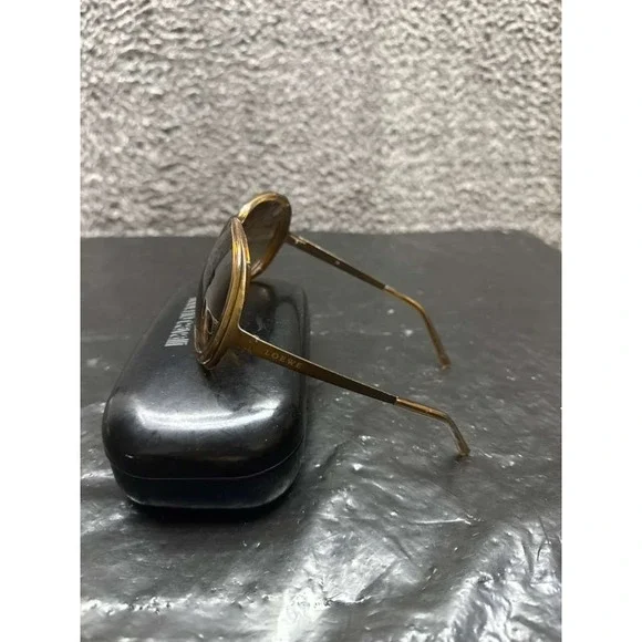 Loewe Authentic Oversized Round Sunglasses Gold Womens SLW249 COL.8D9